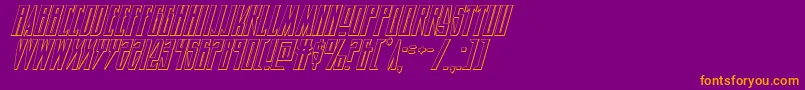 Timberwolf3Dital2 Font – Orange Fonts on Purple Background