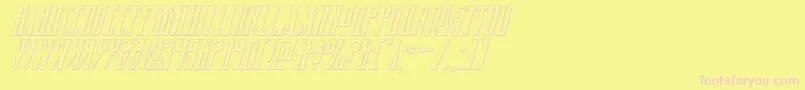 Timberwolf3Dital2 Font – Pink Fonts on Yellow Background