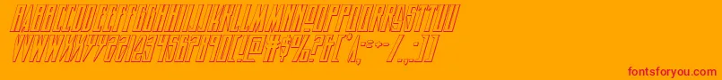 Timberwolf3Dital2 Font – Red Fonts on Orange Background