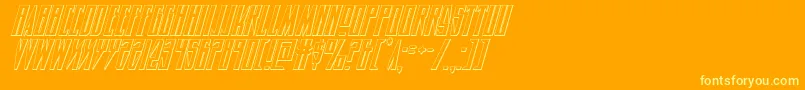 Timberwolf3Dital2 Font – Yellow Fonts on Orange Background