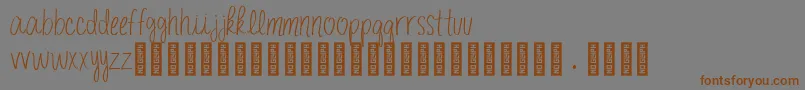 Police EasymorningRegular – polices brunes sur fond gris