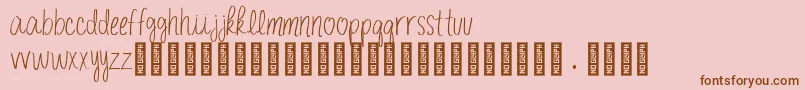 EasymorningRegular Font – Brown Fonts on Pink Background