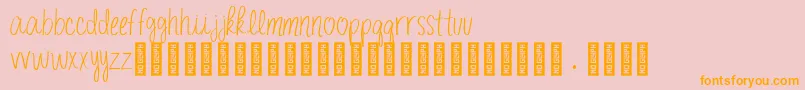 EasymorningRegular Font – Orange Fonts on Pink Background