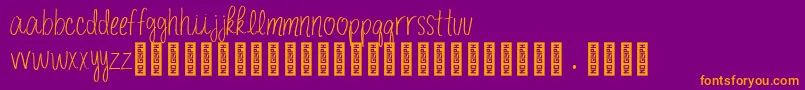 EasymorningRegular Font – Orange Fonts on Purple Background