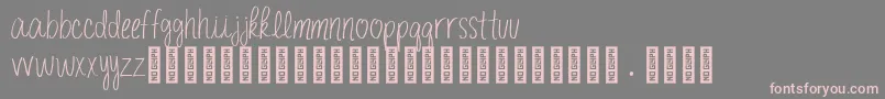EasymorningRegular Font – Pink Fonts on Gray Background