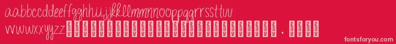 EasymorningRegular Font – Pink Fonts on Red Background