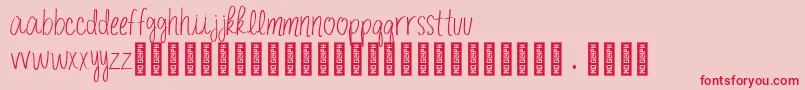 EasymorningRegular Font – Red Fonts on Pink Background