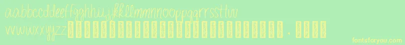 EasymorningRegular Font – Yellow Fonts on Green Background