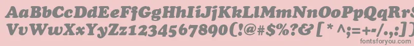 AgcoopercyrItalic Font – Gray Fonts on Pink Background