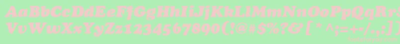 AgcoopercyrItalic Font – Pink Fonts on Green Background