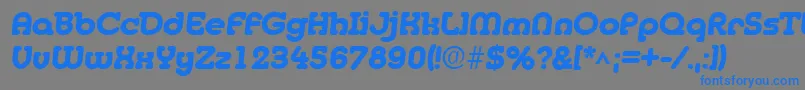 MedflyheavyRegular Font – Blue Fonts on Gray Background