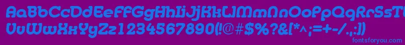 MedflyheavyRegular Font – Blue Fonts on Purple Background