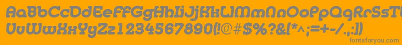 MedflyheavyRegular Font – Gray Fonts on Orange Background