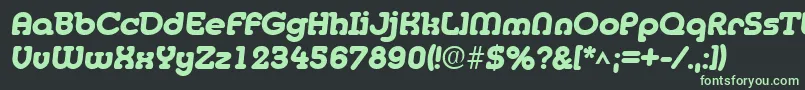 MedflyheavyRegular Font – Green Fonts on Black Background