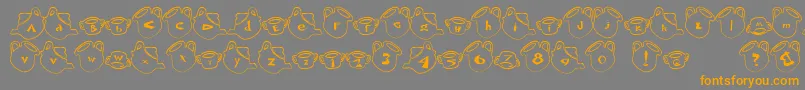 CupFont Font – Orange Fonts on Gray Background