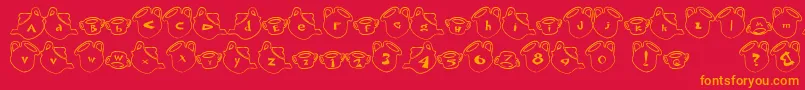 CupFont Font – Orange Fonts on Red Background