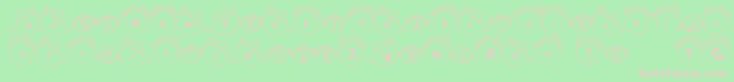 CupFont Font – Pink Fonts on Green Background