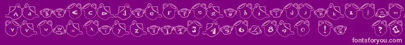 CupFont Font – Pink Fonts on Purple Background