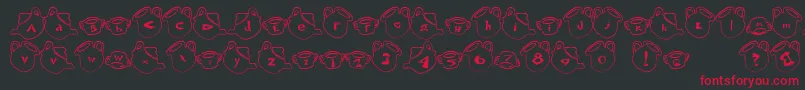 CupFont Font – Red Fonts on Black Background
