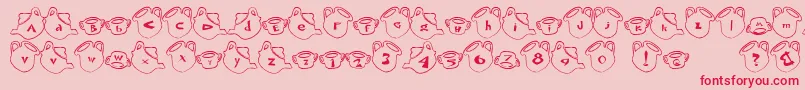 Police CupFont – polices rouges sur fond rose