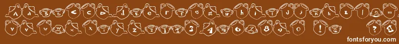 fuente CupFont – Fuentes Blancas Sobre Fondo Marrón
