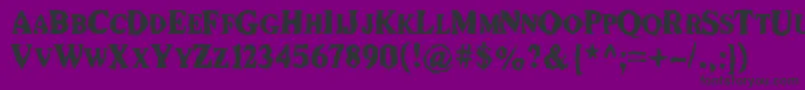 DurianRepublik Font – Black Fonts on Purple Background