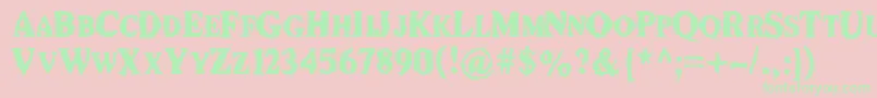 DurianRepublik Font – Green Fonts on Pink Background