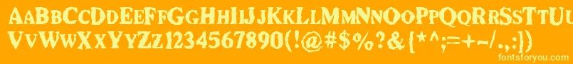 DurianRepublik Font – Yellow Fonts on Orange Background