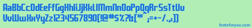 Fontana Font – Blue Fonts on Green Background