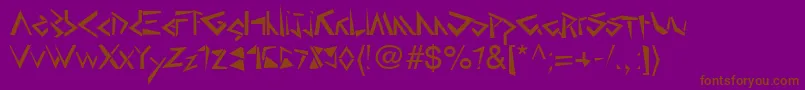 Atlantis Font – Brown Fonts on Purple Background