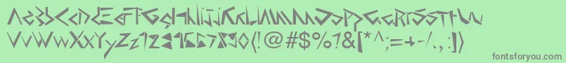 Atlantis Font – Gray Fonts on Green Background