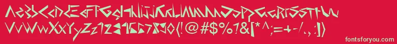 Atlantis Font – Green Fonts on Red Background