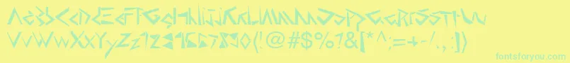 Atlantis Font – Green Fonts on Yellow Background