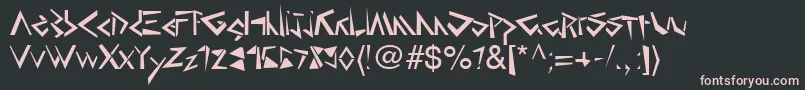 Atlantis Font – Pink Fonts on Black Background