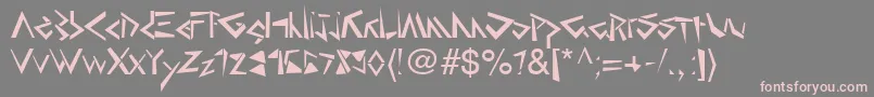 Atlantis Font – Pink Fonts on Gray Background