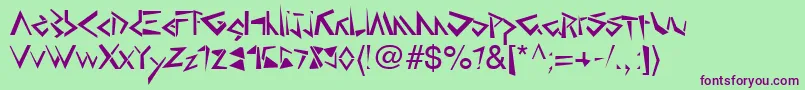 Atlantis Font – Purple Fonts on Green Background