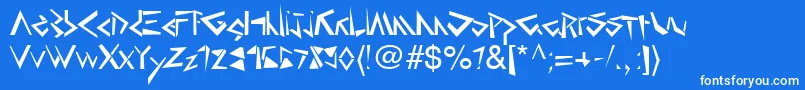 Atlantis Font – White Fonts on Blue Background
