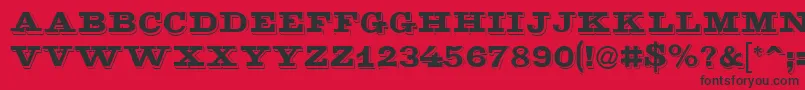 LaminacapssskRegular Font – Black Fonts on Red Background