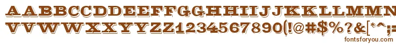 LaminacapssskRegular Font – Brown Fonts on White Background