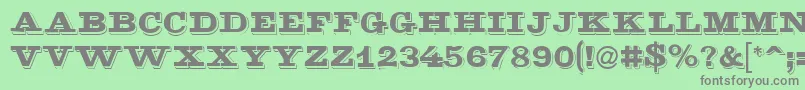 LaminacapssskRegular Font – Gray Fonts on Green Background