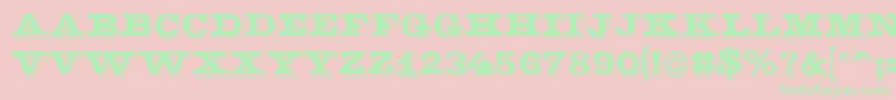 LaminacapssskRegular Font – Green Fonts on Pink Background