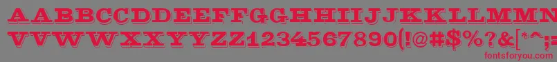 LaminacapssskRegular Font – Red Fonts on Gray Background