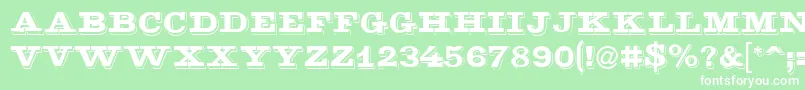 LaminacapssskRegular Font – White Fonts on Green Background