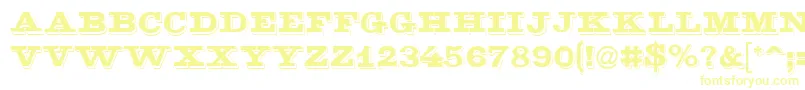 LaminacapssskRegular Font – Yellow Fonts on White Background