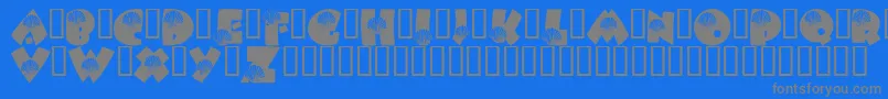 LmsSheShells Font – Gray Fonts on Blue Background