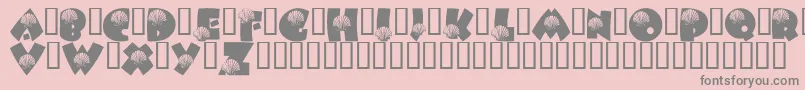 LmsSheShells Font – Gray Fonts on Pink Background