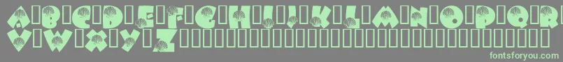 LmsSheShells Font – Green Fonts on Gray Background