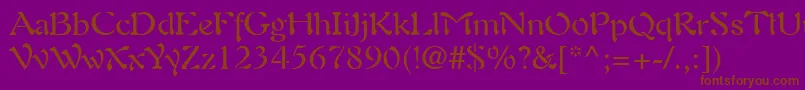 PaletteSsi Font – Brown Fonts on Purple Background