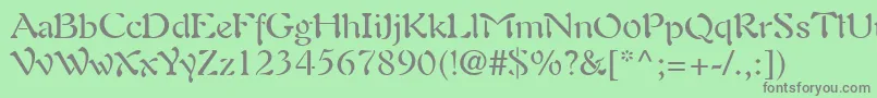 フォントPaletteSsi – 緑の背景に灰色の文字