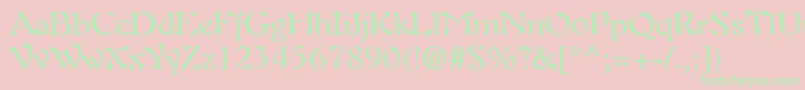 PaletteSsi Font – Green Fonts on Pink Background